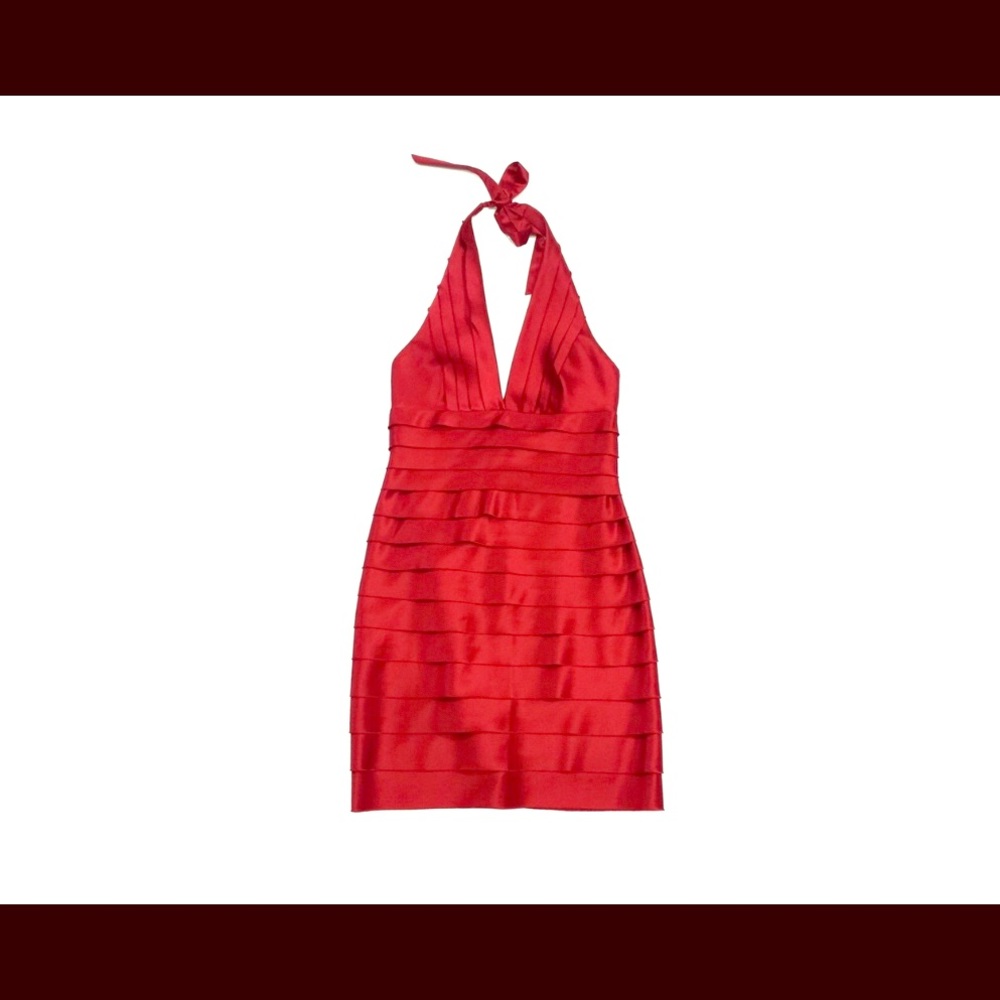 BCBG Red Halter Dress